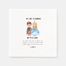 Niedliche moderne Kinder der Königlichen Geburtsta Serviette