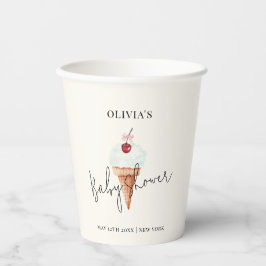 Niedliche moderne Kirschschschnecke Eiscreme Babyd Pappbecher