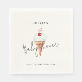 Niedliche moderne Kirschschschnecke Eiscreme Babyd Serviette