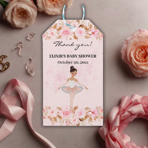 Niedliche moderne Kleine Ballerina Foto Babydusche Geschenkanhänger