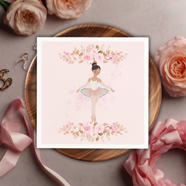 Niedliche moderne Kleine Ballerina Foto Babydusche Serviette (Von Creator hochgeladen)