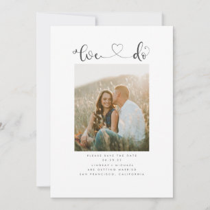 Niedliche moderne Minimalistische Wir tun Foto Save The Date