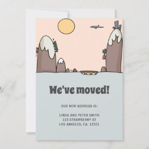 Niedliche, moderne neue Adresse Big Move Ankündigung