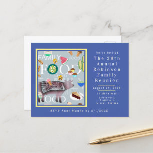 Niedliche, moderne Picknickspeisen Postkarte