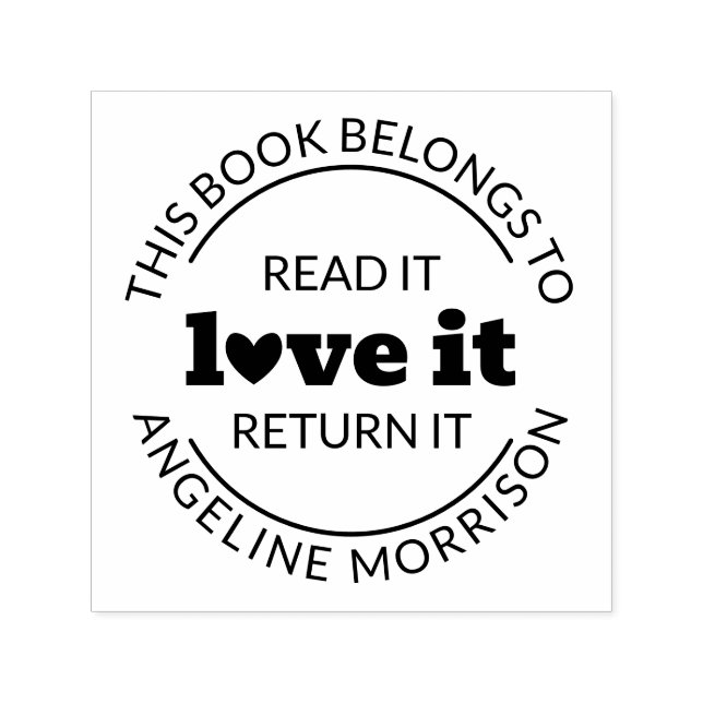 Niedliche moderne Read It Liebe Es gibt zurück sei Permastempel (Design)