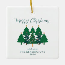 Niedliche moderne rustikale Weihnachtsbaumen