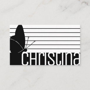 Niedliche moderne Schwarz-weiße Streifen QR-Code Visitenkarte