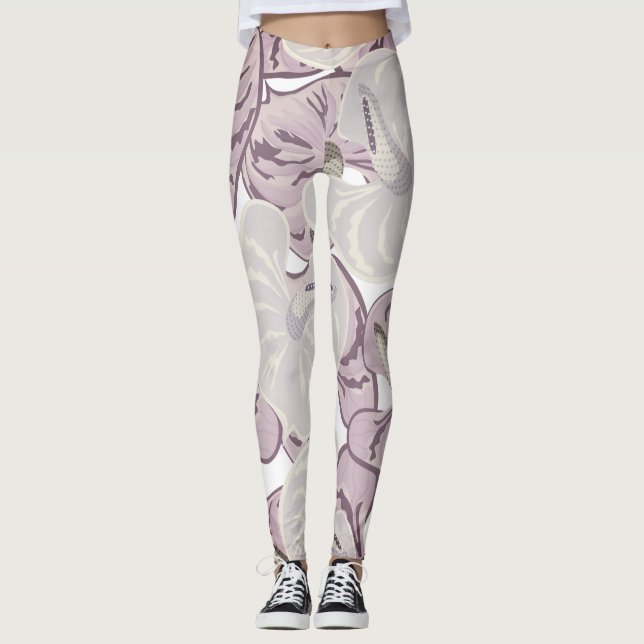 Niedliche moderne Wasserfarbe Girly pattern Dusty  Leggings (Vorderseite)