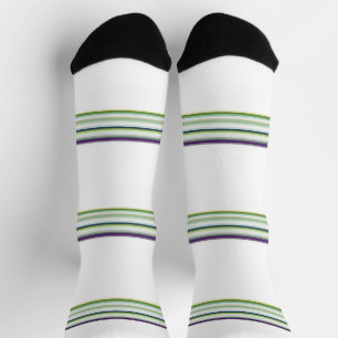 Niedliche, moderne weiße Streifen Socken