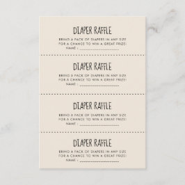 Niedliche moderne Windeln-Raffelkarte Begleitkarte