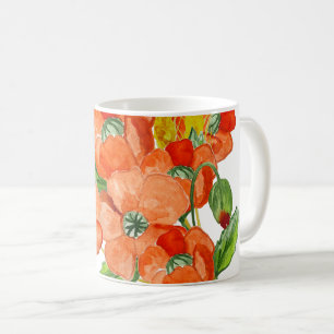 Niedliche Mohnblüten-Blume Kaffeetasse