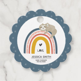 Niedliche Mommy and Baby Sloth Rainbow Baby Dusche Geschenkanhänger