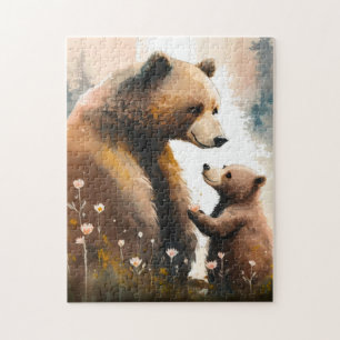 Niedliche Mommy & Baby Bär Puzzle