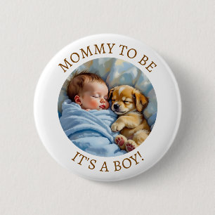 Niedliche Mommy to Be Babydusche Button