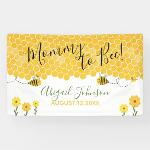 Niedliche Mommy to Bee Baby Dusche Watercolor Hone Banner