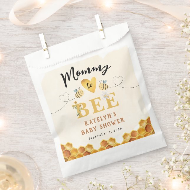Niedliche Mommy to Bee Gender Neutrale Babydusche Geschenktütchen (Ausgeschnitten)
