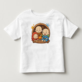 Niedliche Mönche japanischen Stils Grafisches T-Sh Kleinkind T-shirt