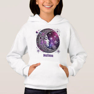 Niedliche Mond-Stars geben Kindern einen Namen Hoodie