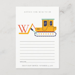 Niedliche Mongram Gabelstaplerberatung für Mama Ba Begleitkarte