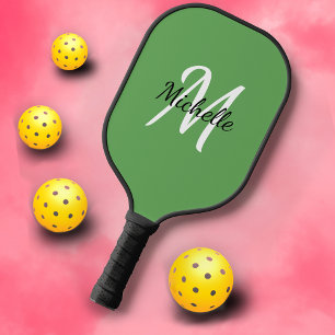 Niedliche Monogramm für die blaue und weiße Farbe Pickleball Schläger