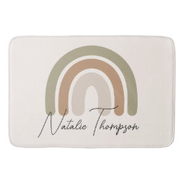 Niedliche monogramm regenbogenfarbene Aquarellfarb Badematte