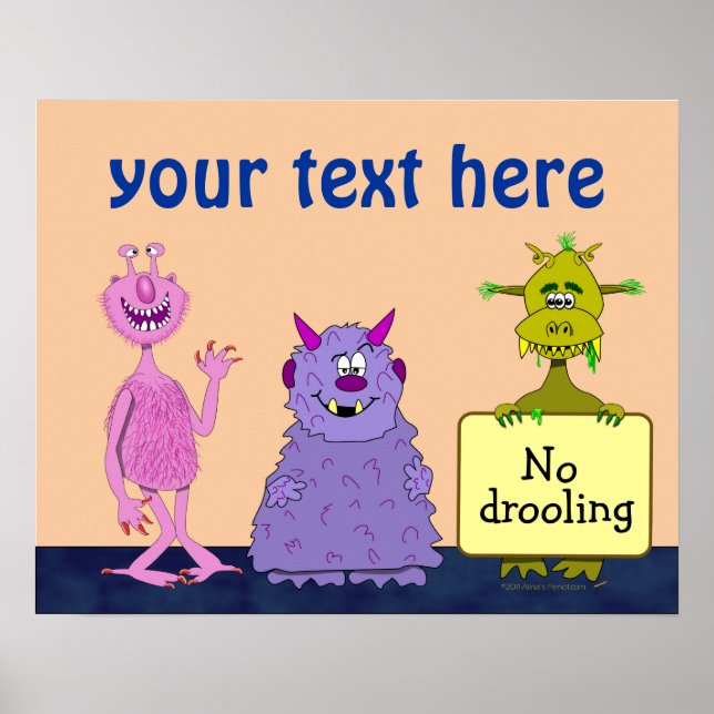 Niedliche Monster für Kinderposter Poster (Vorne)