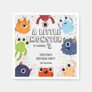 Niedliche Monster Geburtstagsparty für alle Alters Serviette