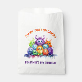 Niedliche Monster Kindergeburtstag Liebesmarken Geschenktütchen