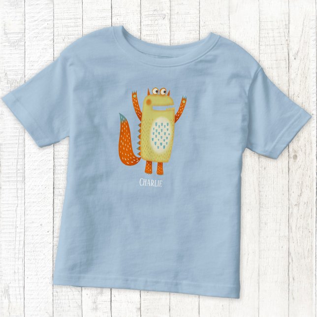 Niedliche Monster Personalisiert Kleinkind T-shirt (Cute little monsters personalized name t-shirt)