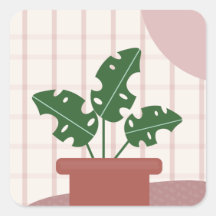 Niedliche Monstera-Pflanze Gerahmtes Bohemisches D