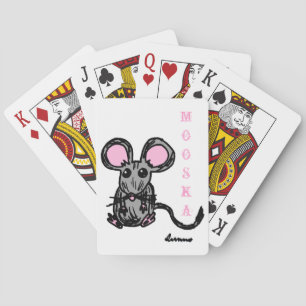 Niedliche Mooska-Maus-Spielkarten Spielkarten