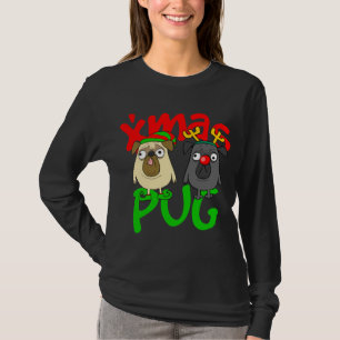 Niedliche Möpsen Eigentümer Mops Lover Xmas Hund V T-Shirt