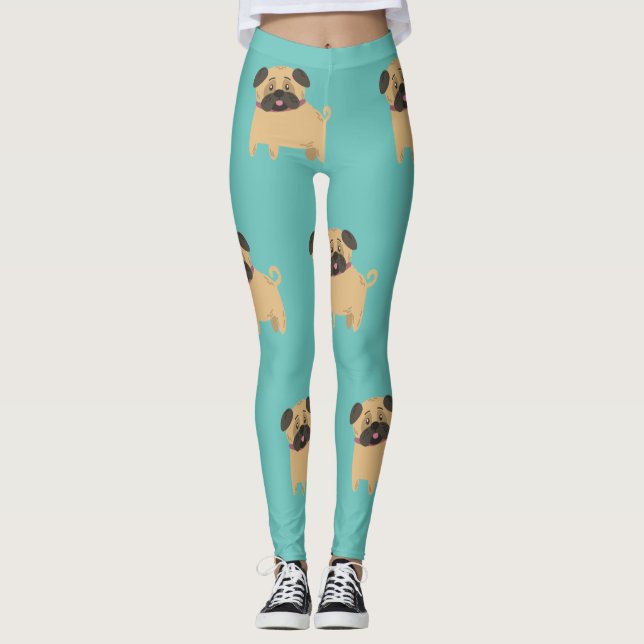 Niedliche Möpsen Leggings (Vorderseite)