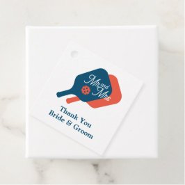 Niedliche Mr. & Mrs. pickleball Gastgeschenk Hochz Geschenkanhänger