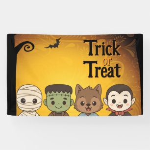 Niedliche Mumie, Frankenstein, Dracula, Werwolf Banner
