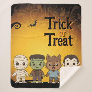 Niedliche Mumie, Frankenstein, Dracula, Werwolf Sherpadecke