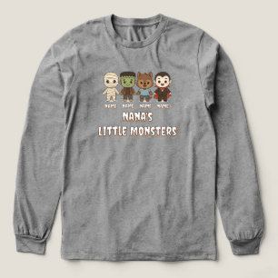 Niedliche Mumie, Frankenstein, Dracula, Werwolf Tri-Blend Shirt