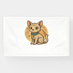Niedliche Mummy Cat - Altes Ägypten Kunst überdeck Banner