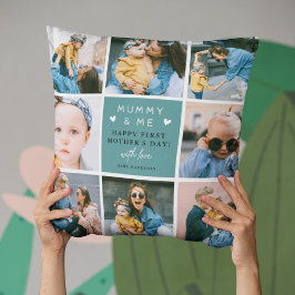 Niedliche "Mummy & Me" FotoCollage 1. Muttertag Kissen