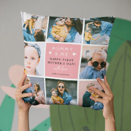 Niedliche "Mummy & Me" FotoCollage 1. Muttertag Kissen