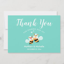 Niedliche Münze, um Honig zu sein, ein paar Whimsi Dankeskarte