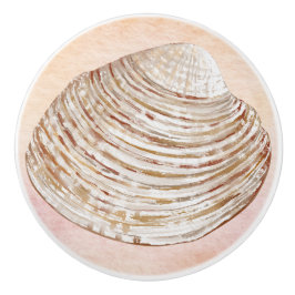 Niedliche Muschel, die im Meer lebt Wasserfarbenku Keramikknauf