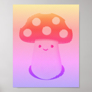 Niedliche Mushroom Art Poster