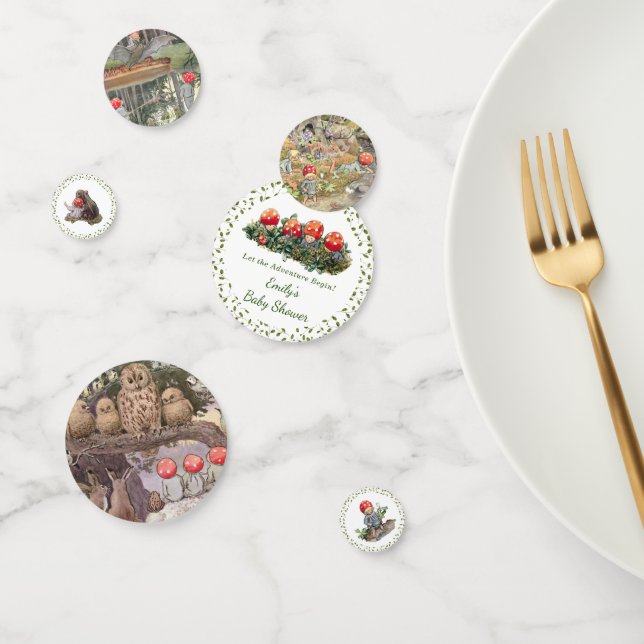 Niedliche Mushroom Woodland Frog Kinderdusche Konfetti (Gruppe)