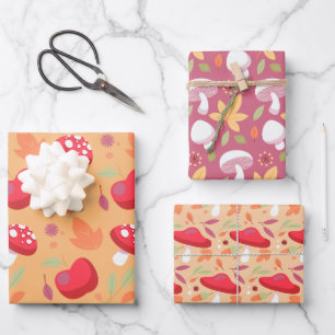 Niedliche Mushroom Wrapping Paper Sheets   Emma Geschenkpapier Set