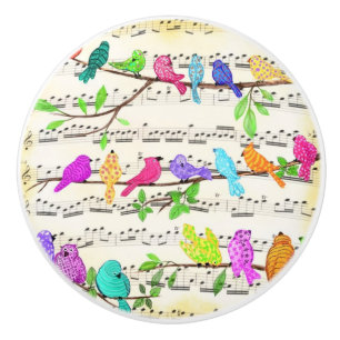 Niedliche Musical Birds Symphony - Happy Song Keramikknauf