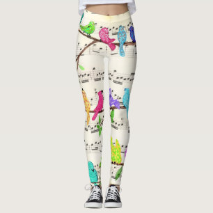 Niedliche Musical Birds Symphony - Happy Song Leggings
