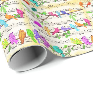 Niedliche Musical Birds Symphony - Magic Song Geschenkpapier