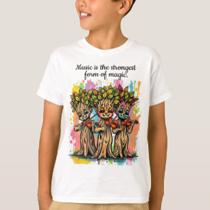 Niedliche Musical Tree Charaktere T-Shirt