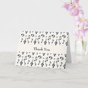 Niedliche musikalische Anmerkung Muster Vielen Dan Karte